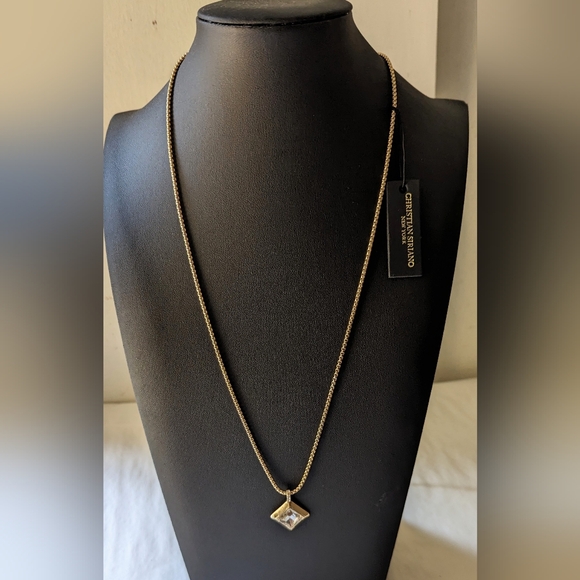 Christian Siriano Jewelry - Christian Siriano golden chain necklace with crystals.Adjustable.NWT.
